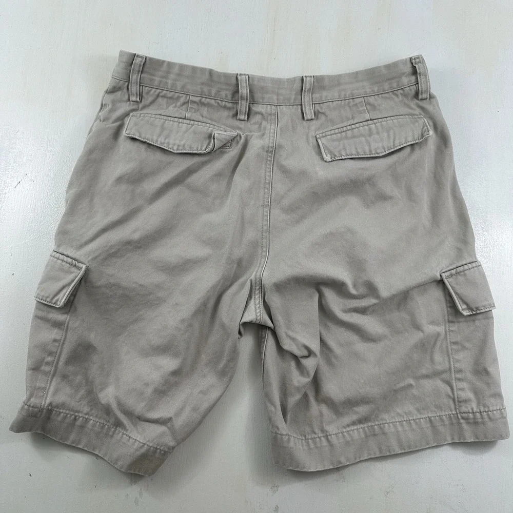 VTG Banana Republic‎ Mens 34 Army Cargo Shorts Beige Canvas Skater Y2K Military